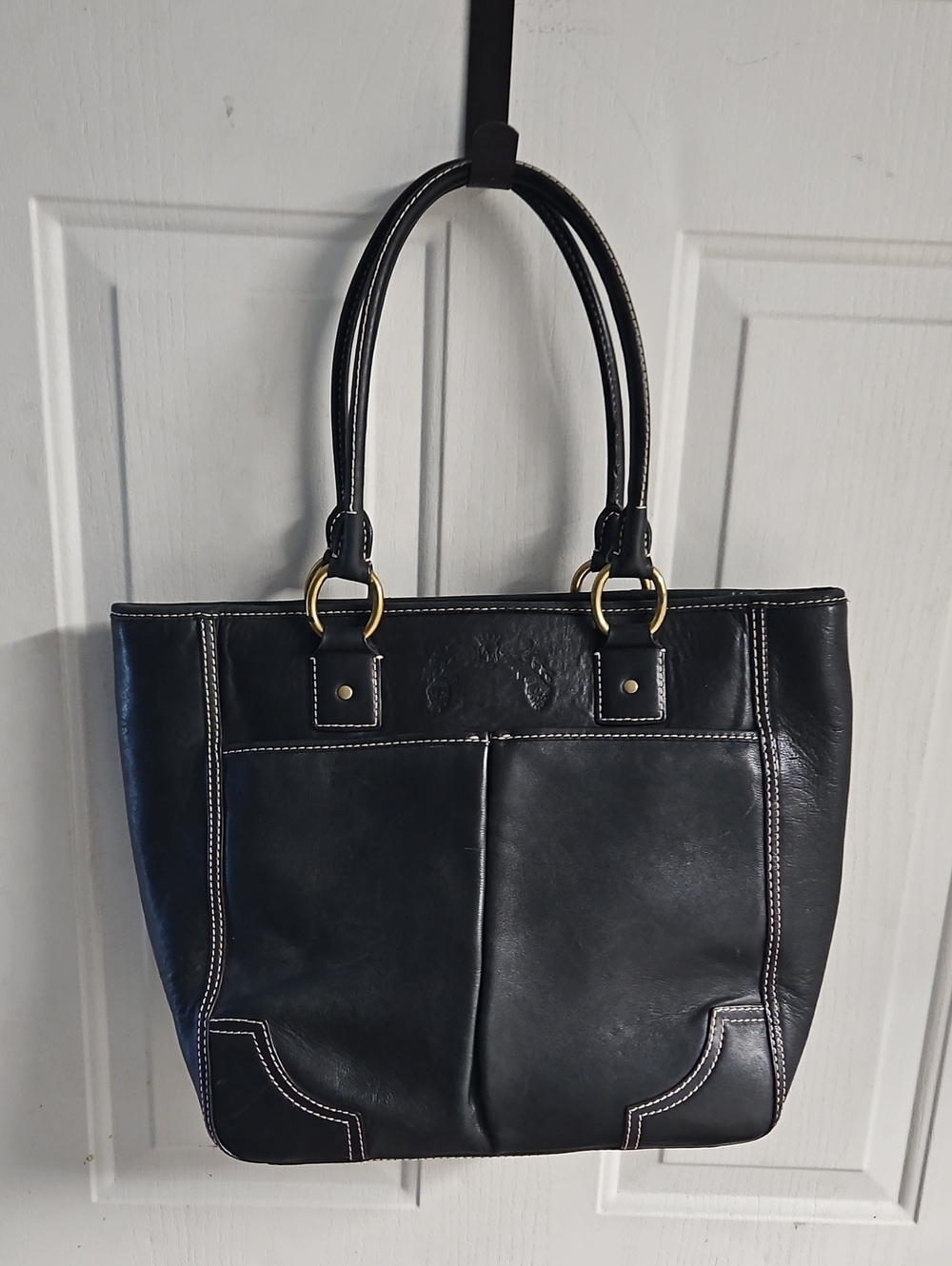 Antonio Melani Black Tote (Genuine Leather)